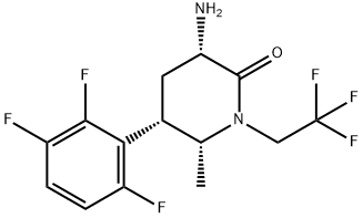 (3S,5S,6R)-3-胺基-6-甲基-1-(2,2,2-三氟乙烷基)-5-(2,3,6-三氟苯基)哌啶-2-酮  