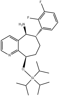 (5S,6S,9R)-6-(2,3-二氟苯基)-9-((三异丙基甲硅烷基)氧基)-6,7,8,9-四氢-5H-环庚[b]吡啶-5-胺