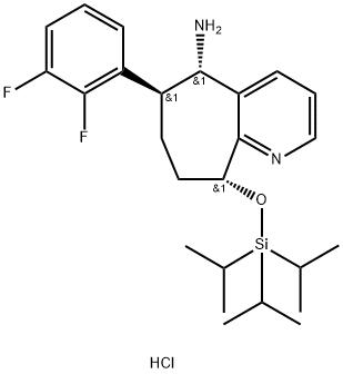 (5S,6S,9R)-6-(2,3-二氟苯基)-9-((三异丙基硅)氧基)-6,7,8,9-四氢-5H-环庚[B]吡啶-5-胺盐酸盐