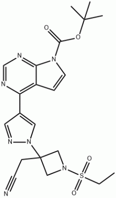 4-(1-(3-(氰基甲基)-1-(乙基磺酰基)氮杂环丁烷-3-基)-1H-吡唑-4-基)-7H-吡咯并[2,3-D]嘧啶-7-羧酸叔丁酯